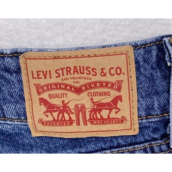 Levi's Superlow Jeans Women's Blue Denim Relaxed Fit W31 L32 Boot Cut Western - Picture 15 of 16